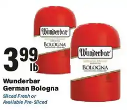 Big Y Wunderbar German Bologna offer
