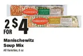 Big Y Manischewitz Soup Mix offer