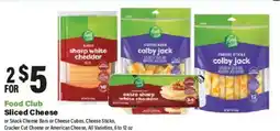 Big Y Food Club Sliced Cheese offer