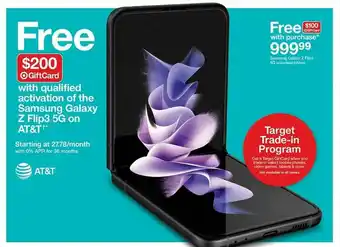 Target With Qualified Activation Of The Samsung Galaxy Z Flip3 5g On At&t offer
