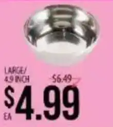 Hmart Large stainless steel bowl offer