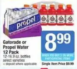 Shaw's Gatorade or Propel Water offer