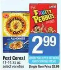 Shaw's Post Cereal offer