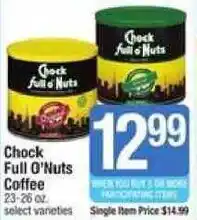 Shaw's Chock Full O'Nuts Coffee offer
