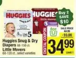 Shaw's Huggies little movers diapers offer