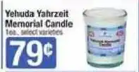 Shaw's Yehuda Yahrzeit Memorial Candle offer