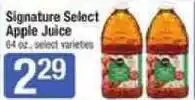 Shaw's Signature Select Apple Juice offer