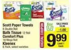Shaw's Scott paper towels offer