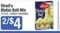 Shaw's Streit's Matzo Ball Mix offer