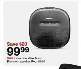 Target Sale Bose Soudlink Micro Bluetooth Speaker Reg 119.99 offer