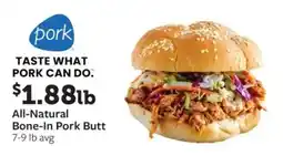 Fareway Pork All-Natural Bone-In Pork Butt offer