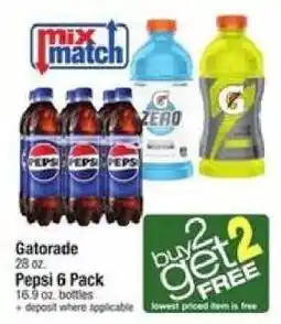 Shaw's Gatorade Pepsi 6 Pack offer
