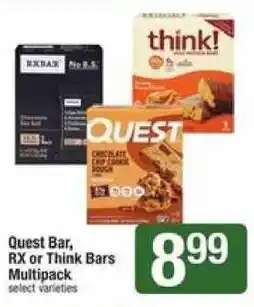 Shaw's Quest Bar, RX or Think Bars offer