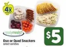 Shaw's Ready Meals Duo or Quad Snackers offer