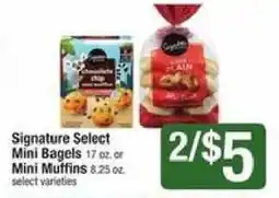 Shaw's Signature Select Mini Bagels or Mini Muffins offer
