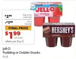 Family Fare Jell-O Pudding or Gelatin Snacks offer