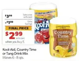 Family Fare Kool-Aid, Country Time or Tang Drink Mix offer