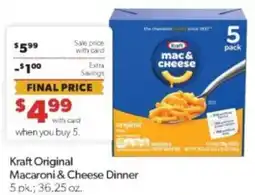 Family Fare Kraft Original Macaroni & Cheese Dinner offer