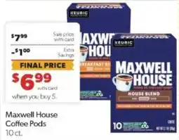 Family Fare Maxwell House Coffee Pods offer