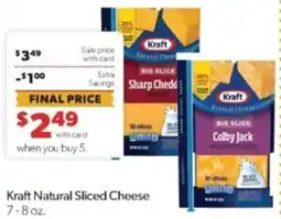 Family Fare Kraft natural sliced cheese offer