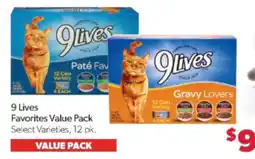 Family Fare 9 Lives Favorites Value Pack offer