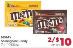 Family Fare M&M's Sharing Size Candy offer