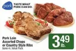 Shaw's Pork Pork Loin Assorted Chops or Country Style Ribs offer