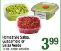 Shaw's Homestyle Salsa, Guacamole or Salsa Verde offer