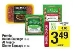 Shaw's Premio Italian Sausage, Al Fresco Dinner Sausage offer