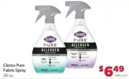 Family Fare Clorox pure fabric spray offer