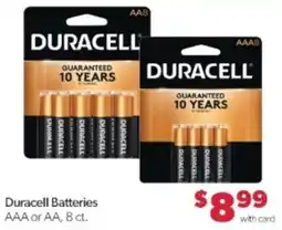 Family Fare Duracell Batteries offer