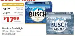 Family Fare Busch or Busch Light offer