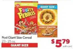 Family Fare Post giant size cereal offer