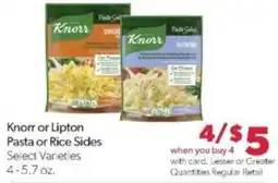 Family Fare Knorr pasta or rice sides offer