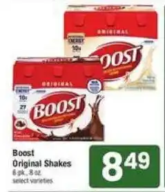 Shaw's Boost Original Shakes offer