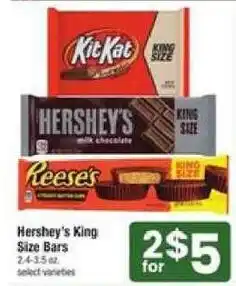 Shaw's Hershey's King Size Bars offer