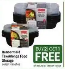 Shaw's Rubbermaid TakeAlongs Food Storage offer