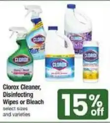 Shaw's Clorox Cleaner, Disinfecting Wipes or Bleach offer