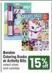 Shaw's Bendon Coloring Books or Activity Kits offer