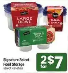 Shaw's Signature Select Food Storage offer