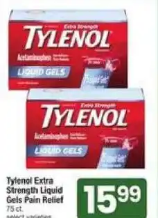 Shaw's Tylenol extra strength liquid gels pain relief offer