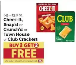 Harris Teeter Cheez-It, Snap'd or Crunch'd or Town House or Club Crackers offer