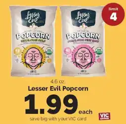 Harris Teeter Lesser Evil Popcorn offer