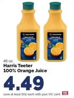 Harris Teeter Harris Teeter 100% Orange Juice offer