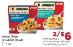 Family Fare Jimmy Dean Breakfast Bowls offer