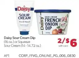 Family Fare Daisy sour cream dip offer