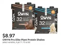Fareway Owyn pro elite plant protein shakes offer