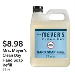 Fareway Mrs. Meyer's Clean Day Hand Soap Refill offer