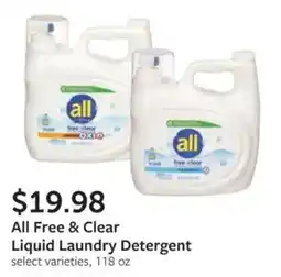 Fareway All Free & Clear Liquid Laundry Detergent offer