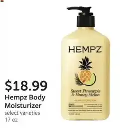 Fareway Hempz body moisturizer offer